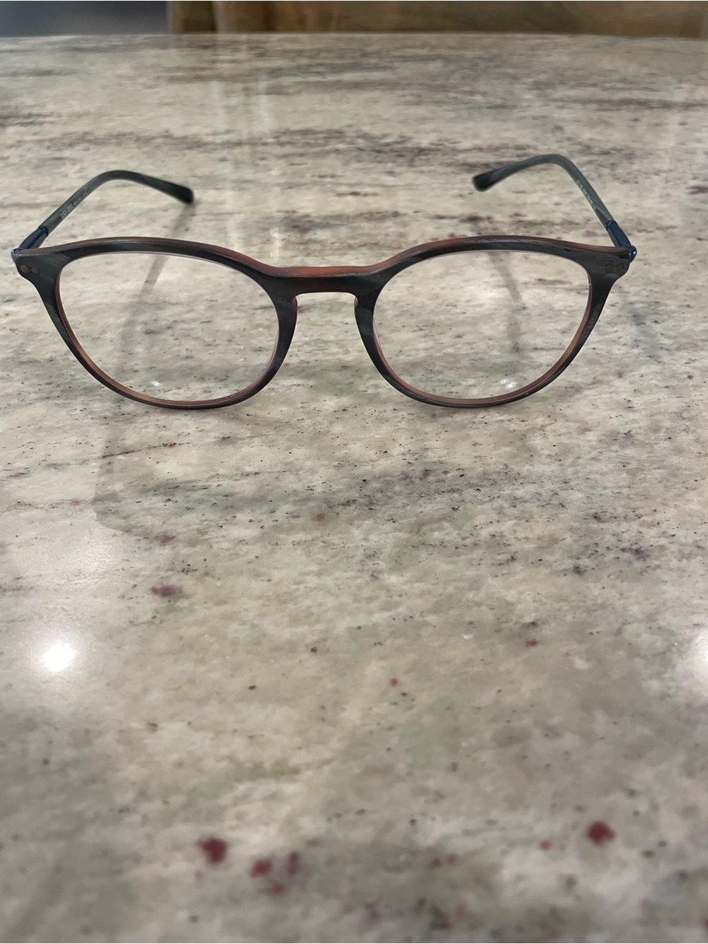 Giorgio Armani Round Tortoiselike Brown and Black Men's Glasses